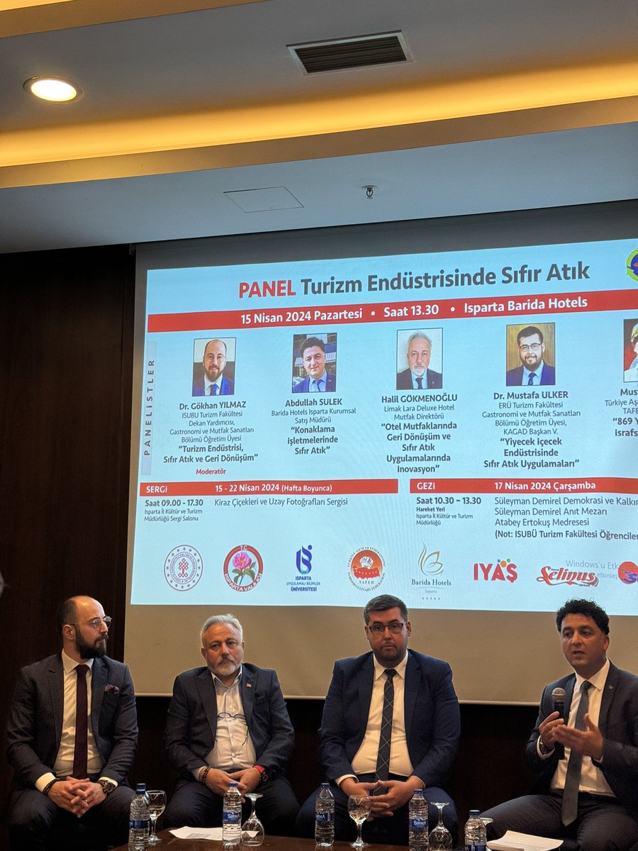 48. Turizm Haftası Etkinlikleri - Isparta
Isparta Kültür ve Turizm İl Müdürlüğü ve ISUBU Turizm Fakültesi ortaklığıyla Turizm Haftası Etkinlikleri kapsamında düzenlenen “Turizm Endüstrisinde Sıfır Atık”temalı panele katıldık. Nazik davetlerinden ötürü teşekkür ederiz.