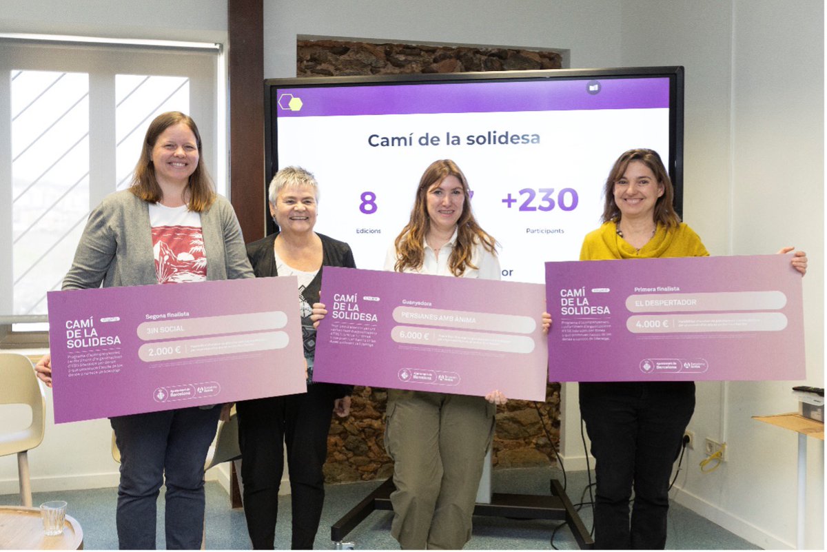 La setmana passada es van entregar els premis i diploma de la 8a edició del Camí de la Solidesa als projectes següents:
🥇 PERSIANES AMB ÀNIMA
🥈 <a href="/somriulavida/">El despertador</a>
🥉 3IN SOCIAL

Enhorabona! 👏🏼

Si t’hi vols sumar, inscriu-te a la següent edició ⤵️
forms.office.com/pages/response…
