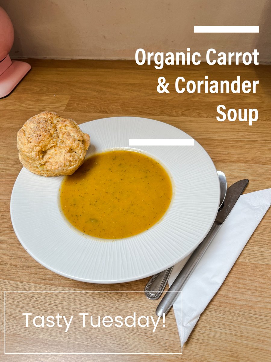 thenaturalway's tweet photo. Dive into a bowl of wellness with our Fresh Organic Carrot &amp; Coriander Soup! 🍲 Perfect for a health-conscious lifestyle, and lunch! As it’s Tasty Tuesday you can pop into the shop and have a FREE sample! Visit us on the High street in Braintree #HealthyEating #OrganicGoodness https://t.co/FpYG6dtByC