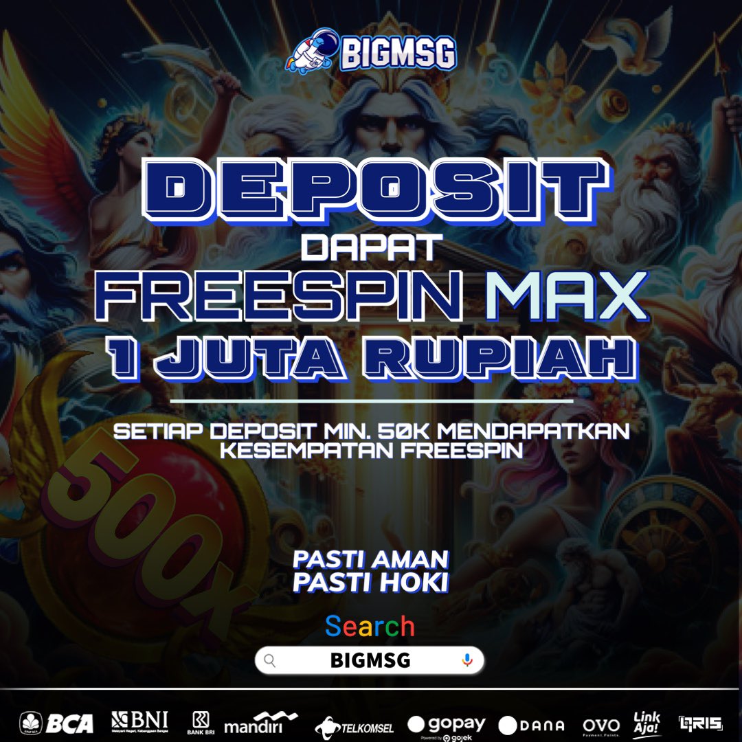 Ga bakalan nyesel main di BIGMSG! 
Banyak bonus dan semua pasti menang 💰

#situsgacor #slotonline #slotgacorhariini #bigmsg