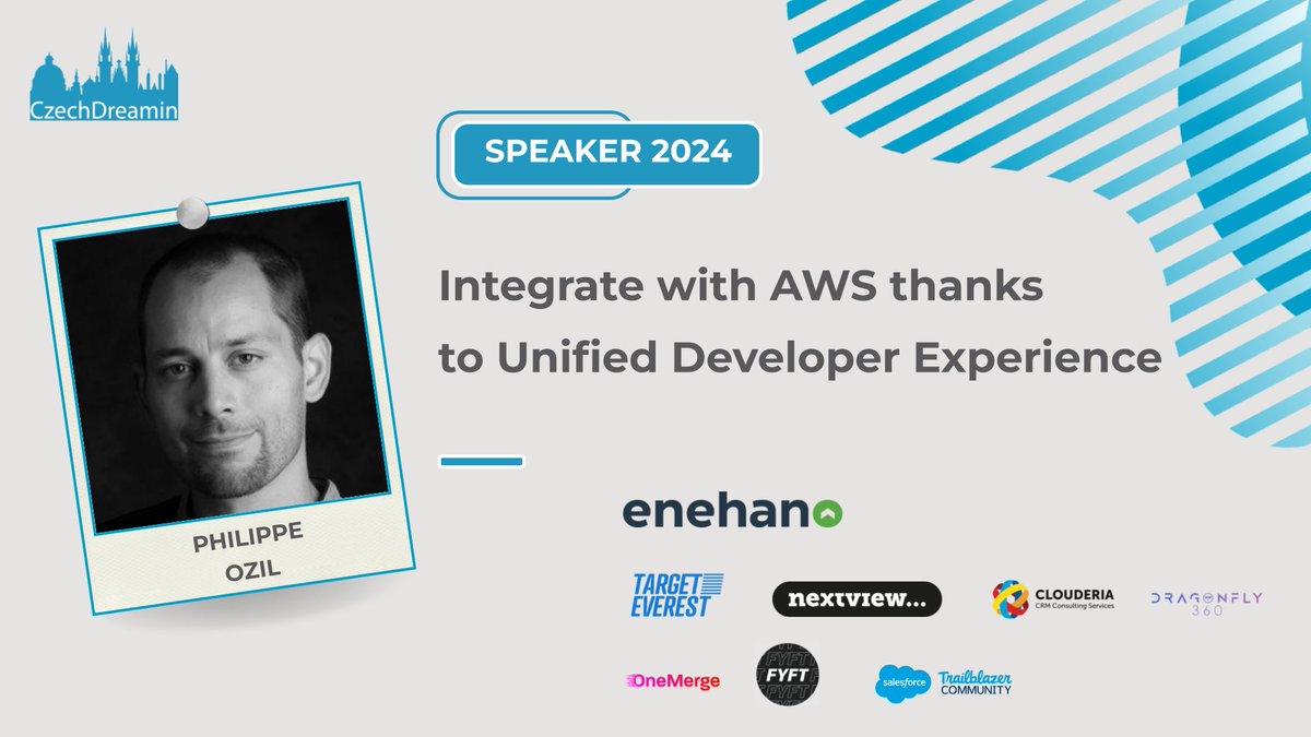 It's time to meet your next #CzechDreamin speaker and their session. Here we go! Please welcome @PhilippeOzil with 'Integrate with AWS thanks to Unified Developer Experience' #CDsessions Check out our full Program Schedule & get your tickets below czechdreamin.com