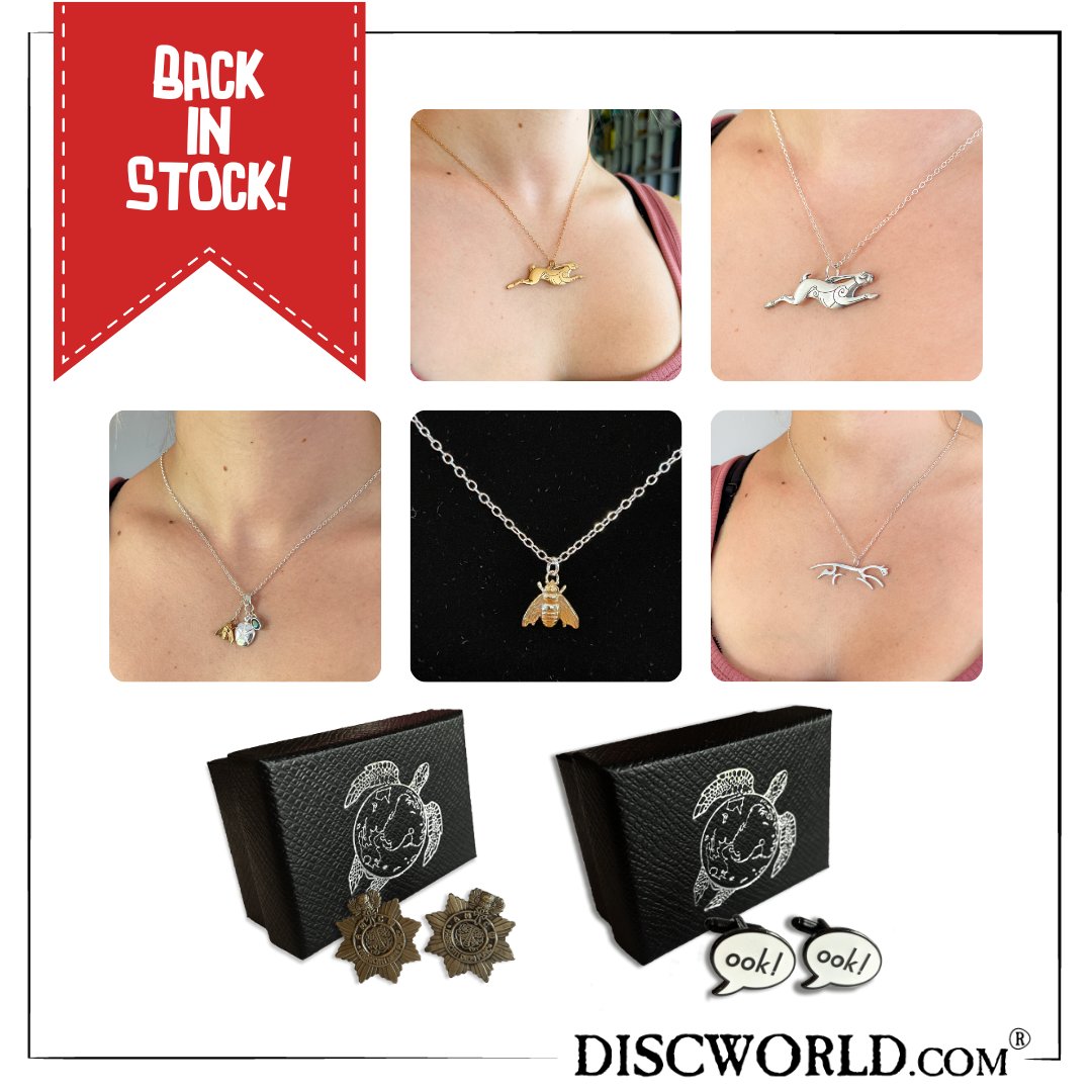 Beautifully hand made... All of our jewellery items are BACK IN STOCK! But if pendants aren't your thing, have you seen our cufflinks? bit.ly/discworld-jewe… #Discworld #TerryPratchett