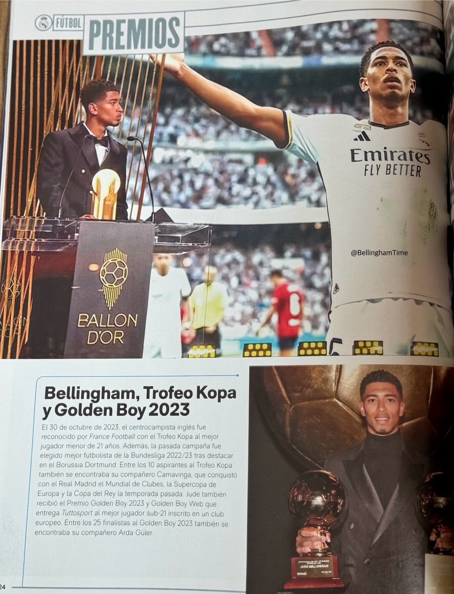 BellinghamTime's tweet photo. 📖 Jude Bellingham in Real Madrid’s 2023 Madridista Magazine 🫲🏽🤍🫱🏽 #HalaMadrid https://t.co/ns0H1UWvoe