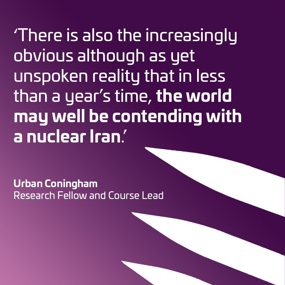 Early Career Spotlight: Urban Coningham Check out his piece on Iran's action over the weekend