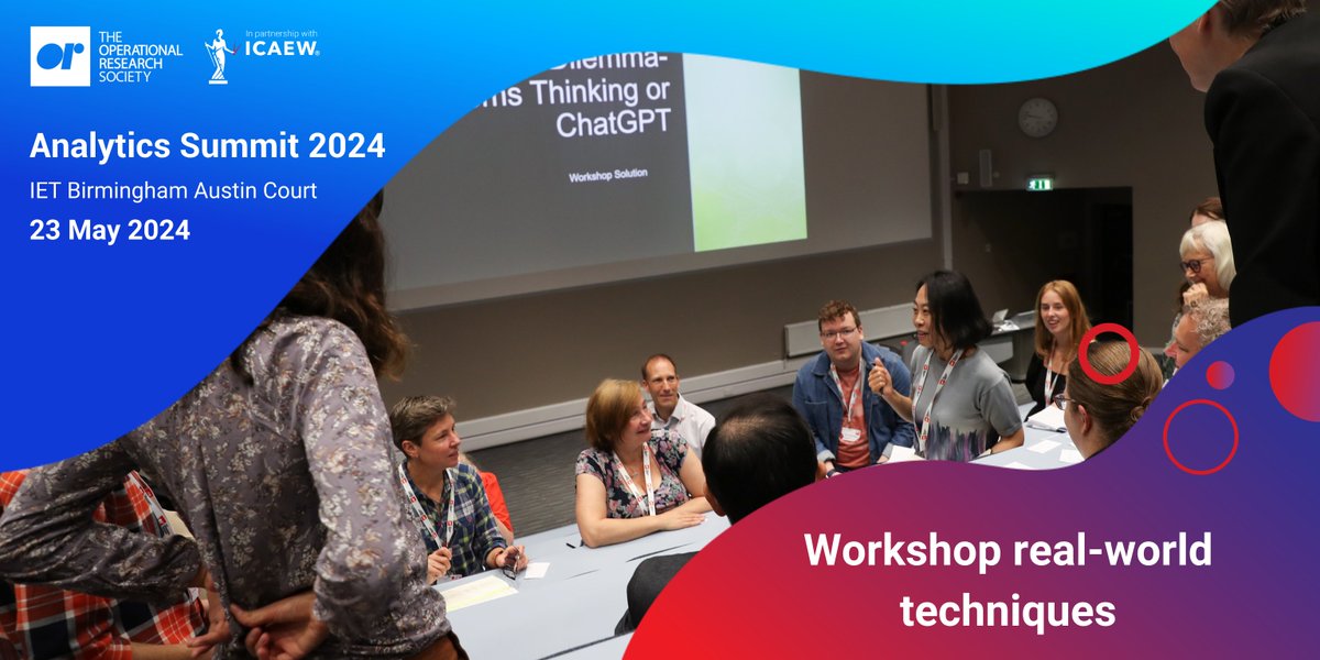 Join us at the Analytics Summit 2024 and engage with industry leaders, partake in hands-on workshops, and network with peers. It's an event not to be missed. Learn more and book your spot:theorsociety.com/events/analyti… #Analytics #AS24 #AI #ThisIsOR #ORMS