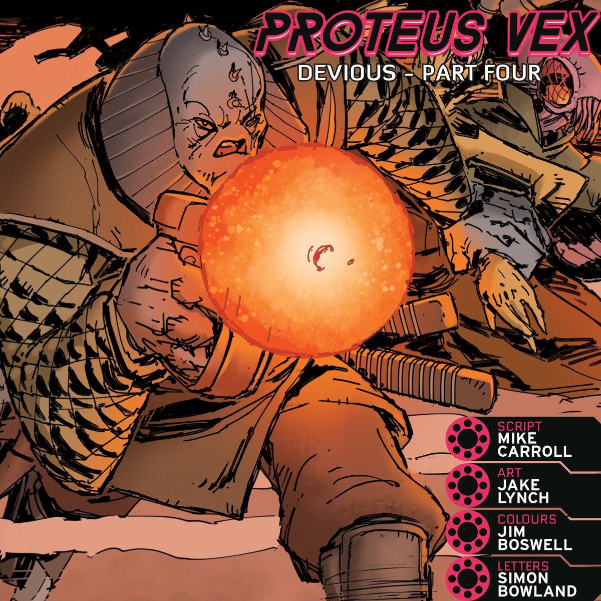 2000 AD Prog 2378 is out on 17th April - tomorrow! - featuring PROTEUS VEX: DEVIOUS, part four by: 📝 Script: @MikeOwenCarroll ✏️ Art: @artdroid_lynch 🎨 Colours: @jimboswellart 💬 Letters: @SimonBowland Subscribe now and get zarjaz free gifts ➡️ bit.ly/2Ws04uc