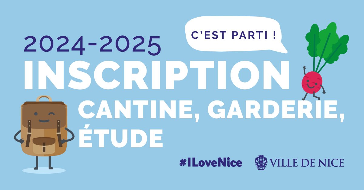 ⚠️ Les inscriptions sont ouvertes jusqu'au 2 juin‼️ 🐣 Prévoyez la rentrée de vos pichouï en toute sérénité ⬇️ 🌽 Cantine 🐥 Garderie 💼 Étude 👉 nice.fr/fr/actualites/… #ILoveNice