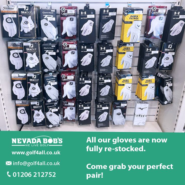 Feeling inspired by The Masters last weekend? It's time to start to get ready to be back on the course! 

Get your gloves on, we're fully stocked and ready to kickstart your golf season. 

#GolfReady #GlovesOn #FullyStocked #essexgolf #suffolkgolf