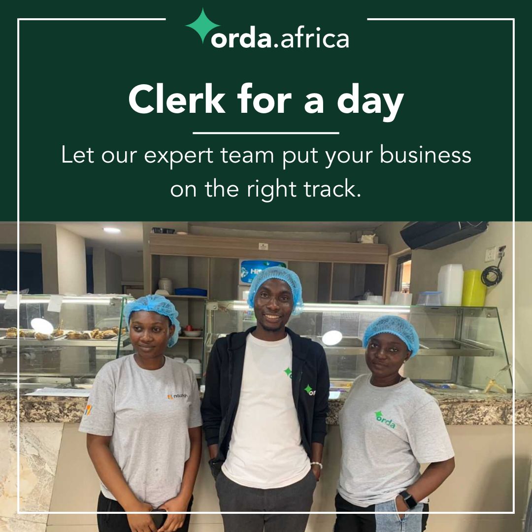 Have you heard about our 'Clerk for a Day' initiative? 
✔️ Dedicated expert handling operations once a month
✔️ Take over day-to-day order management for a day
✔️ Streamline your processes for higher productivity

Contact us today at orda.africa . 

#OrdaAfrica