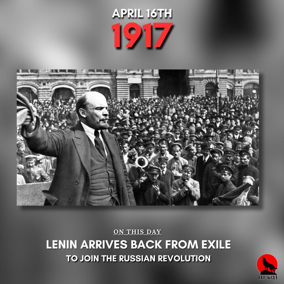 On this day 1917, Lenin arrives back from exile to join the Russian Revolution #onthisday #history #RussianRevolution #otd #fyp