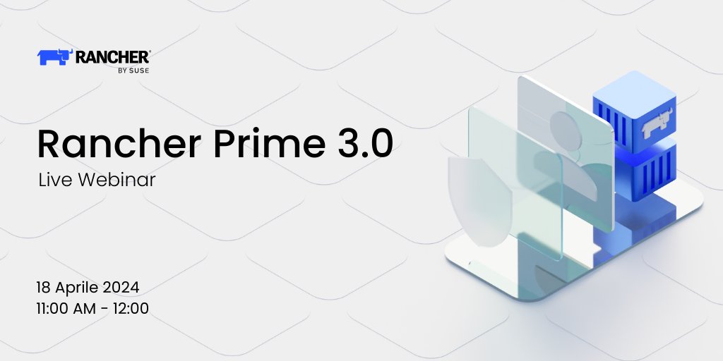 [SUSE Webinar 📚] #RancherPrime ora include nuove funzionalità incentrate sull’abilitazione di Platform-as-a-Service (PaaS) self-service, sul supporto dei carichi di lavoro AI e un ciclo di vita esteso. 

Scopri di più ➡️okt.to/BYGZli