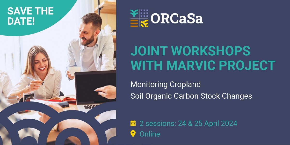 Only one week before the joint workshop with MARVIC project on monitoring #cropland #soil organic carbon stock changes! 🌱📊 No matter where you are located because the workshop will be repeated on 24 & 25 April! 🔎 irc-orcasa.eu/newsevents/joi… ✏ ec.europa.eu/eusurvey/runne…