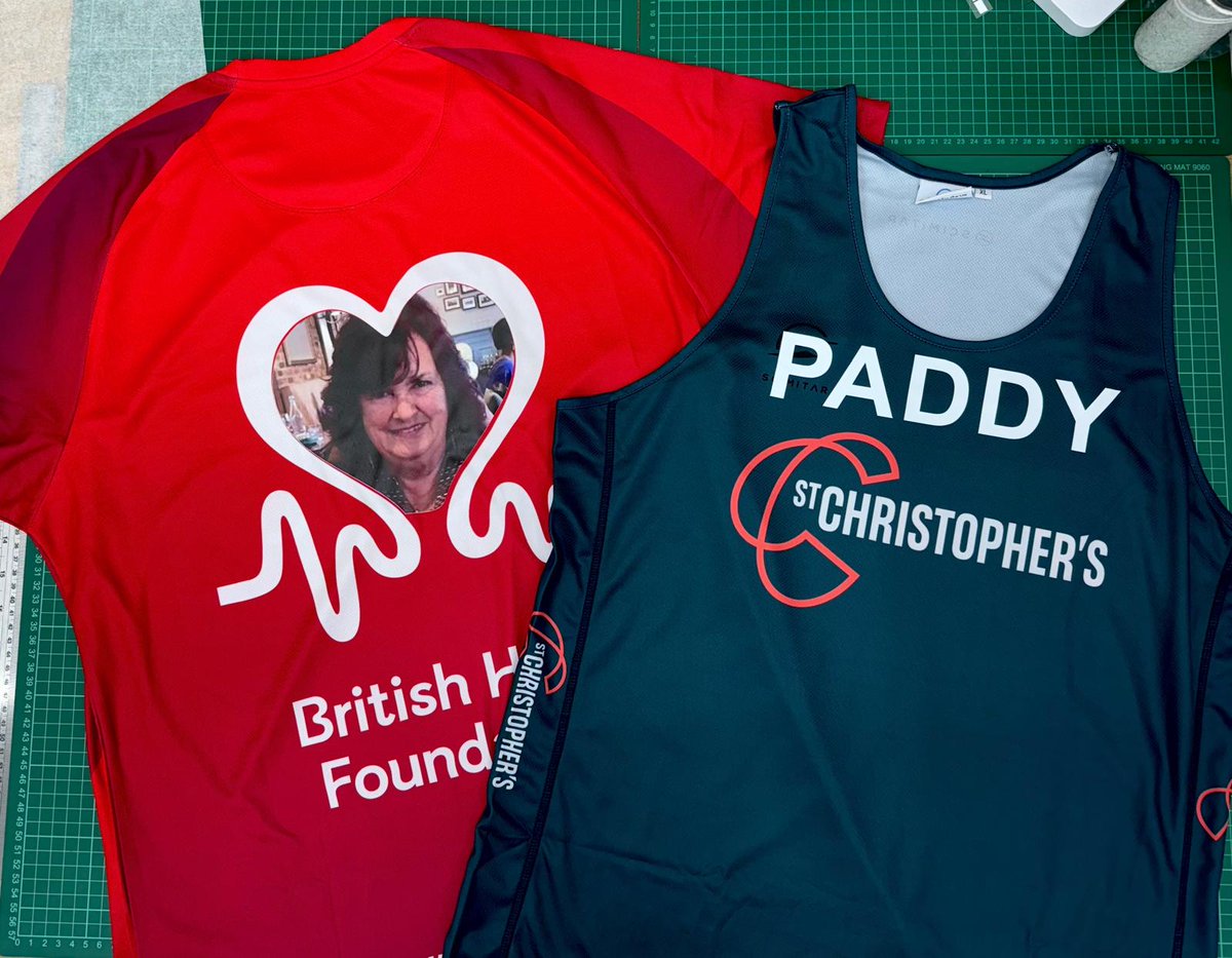 At Stitch 2 Stitch you can get your running vests personalised ready for the marathon this Sunday! #Marathon #britishheartfoundation #marathonrun #runningvest #stchristopher #runningmarathon