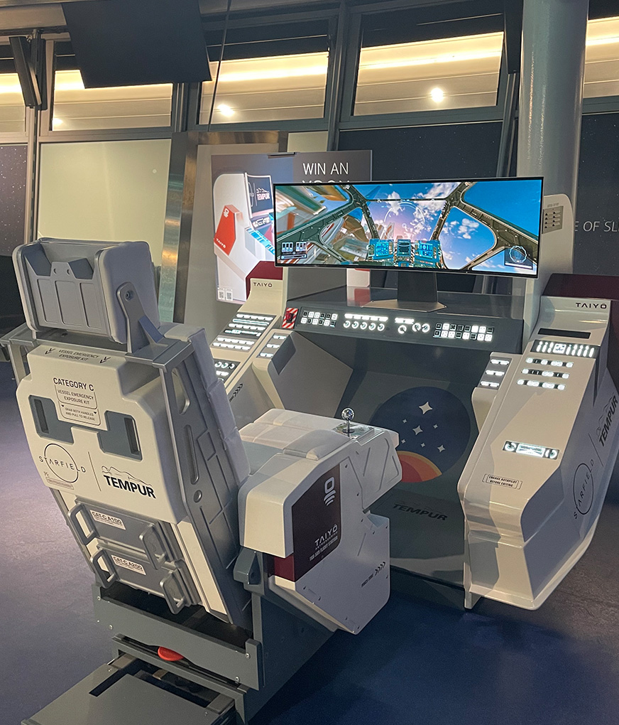 weareitg_'s tweet photo. Check out the @Dreams_Beds Spring Roadshow, brought to life by Team ITG at the Leicester Space Centre 🪐 From haze machines and custom leader boards to POS, floor vinyls and more, our experts delivered and installed it all 🙌 #marketing #creative #creativeproduction #innovation https://t.co/hUW1Gh15LU