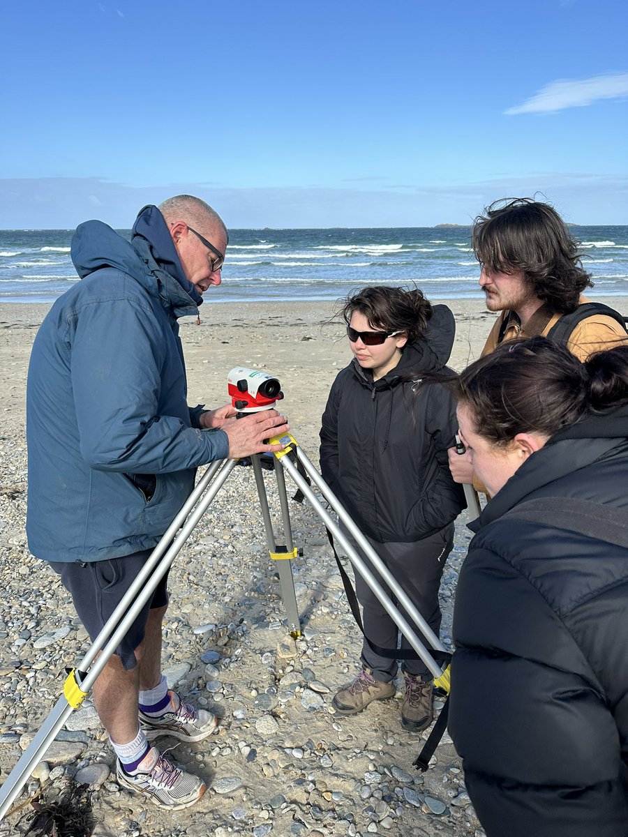 BSc Geographers today exploring beach processes in Quiberon