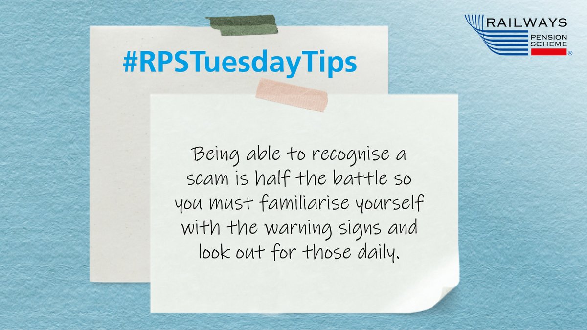 RPSPensions's tweet image. Get familiar with what to look our for to be able to protect yourself effectively. Head to member.railwayspensions.co.uk/pension-essent… #StayScamSafe