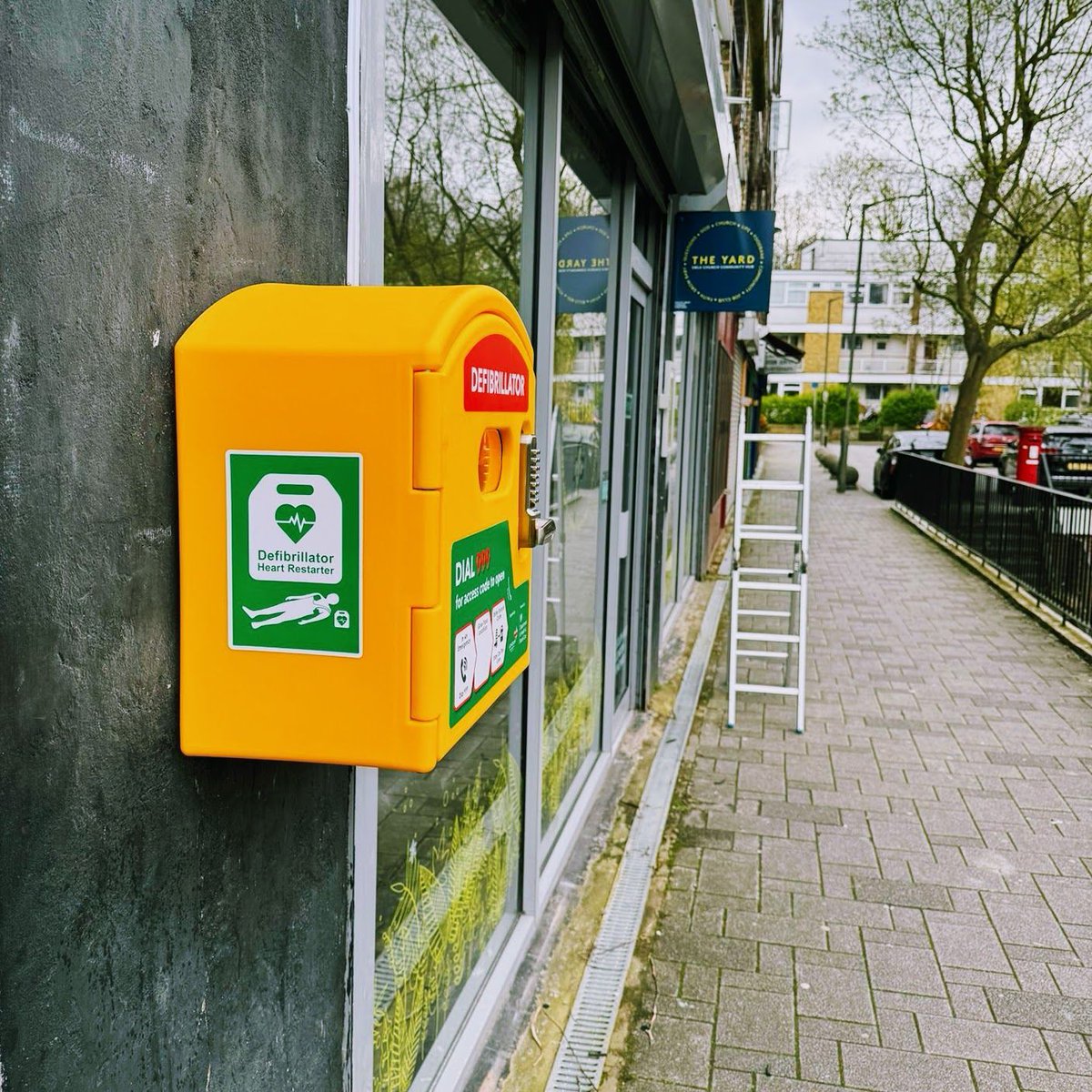 swlvineyard's tweet photo. The Yard defibrillator is being installed today! Support this amazing, life saving fund. DONATE TODAY: https://t.co/60V96q687Q
#swlv #swlondonvineyard #church #vcuki #vineyard #communityhub #defibrillator #savealife https://t.co/2oKTtLBaU6