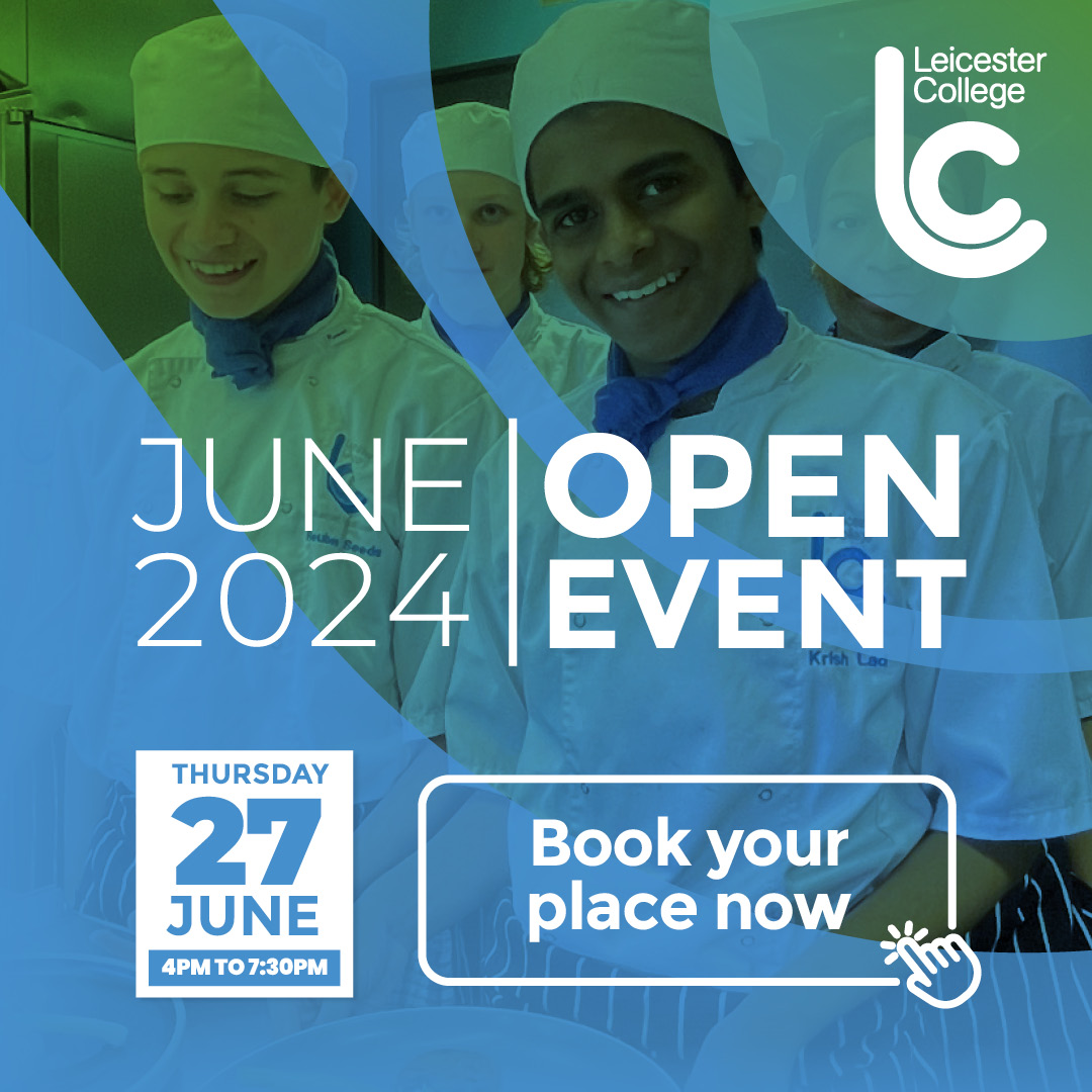Join us on campus this summer to find out what Leicester College has to offer for your next step into education. Both prospective students and adults returning to education are welcome at all three campuses. Book your place: ow.ly/ovVy50RapHH