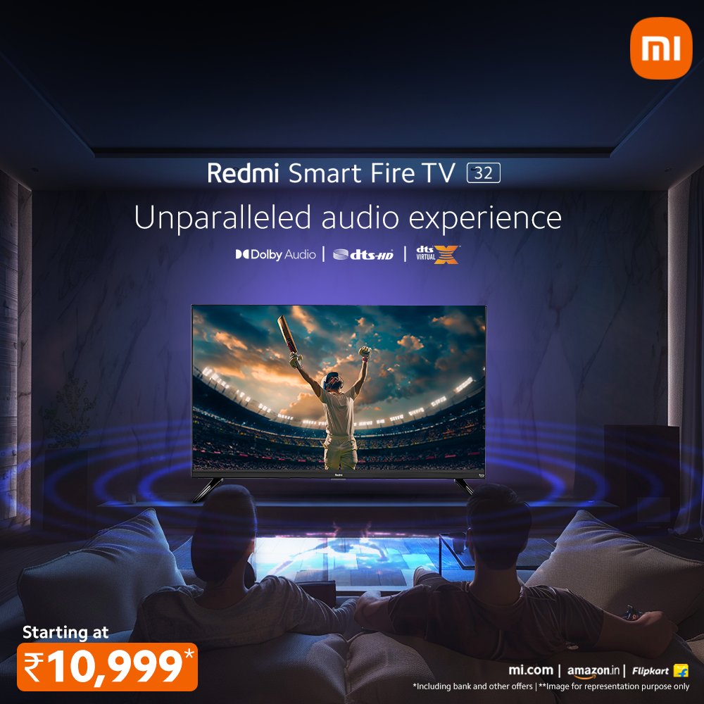 Step into the stadium with #RedmiSmartFireTV and experience the unparalleled roar of the crowd with our immersive audio technology. Get ready to feel every cheer and every roar as you watch the #cricket action unfold! 🏏 🛒: bit.ly/RedmiSmartFire…