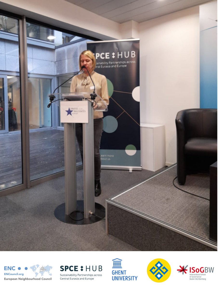 ENC_Europe's tweet photo. ENC Academic Council Member Dr @fabiennebossuyt's keynote speech highlighted 3 key insights:
1️⃣ #ClimateChange will create more crises, including in Central Asia, and the importance of EU🇪🇺-CA🇰🇿🇰🇬🇹🇯🇺🇿🇹🇲 cooperation and the need for societal resilience https://t.co/wYnLNGHT6I