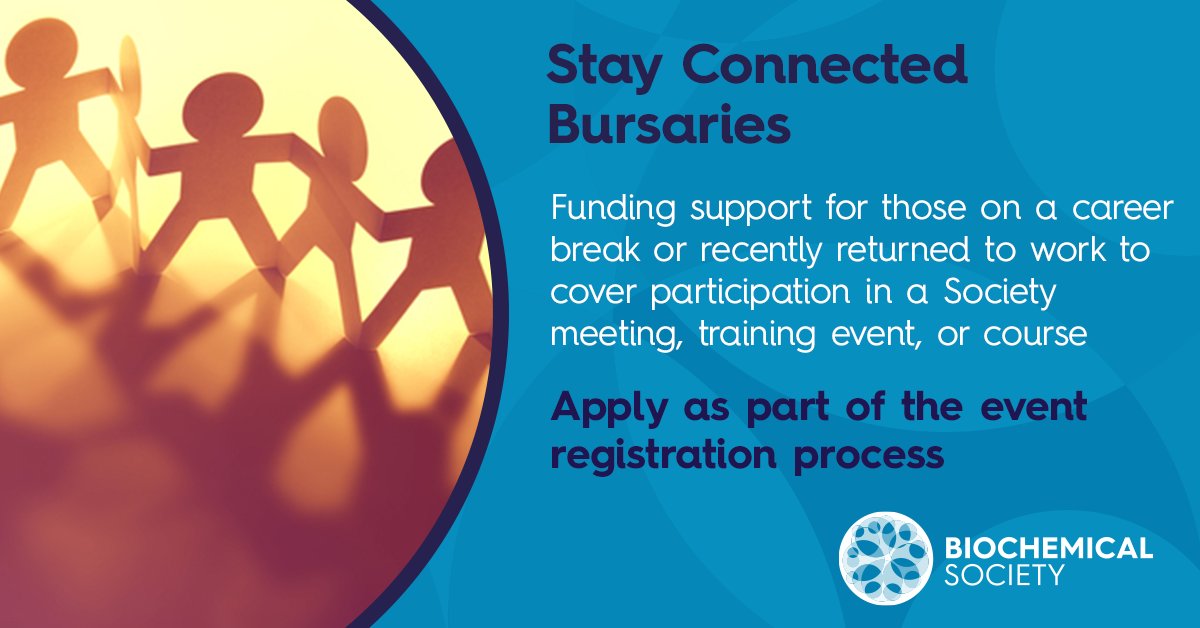 Even during a career break, you don't have to feel disconnected from your fellow bioscientists. Our Stay Connected Bursaries allow members to stay engaged with the scientific community and keep informed about the latest developments. Find out more today! ow.ly/QtKp50Rg4aC