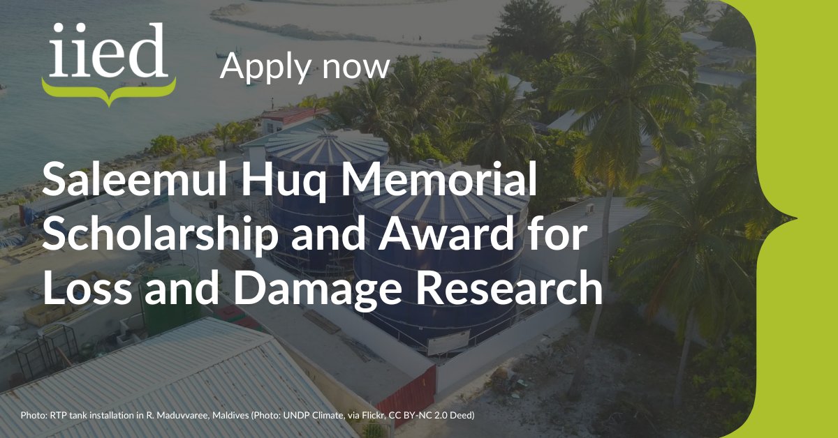 The Saleemul Huq Memorial Scholarship --> ow.ly/aER650RgT1b In memory of Saleemul Huq, a new scholarship & award for researchers from LDCs, SIDS & other developing countries has been launched along with other calls to further work on practical solutions for #LossAndDamage.