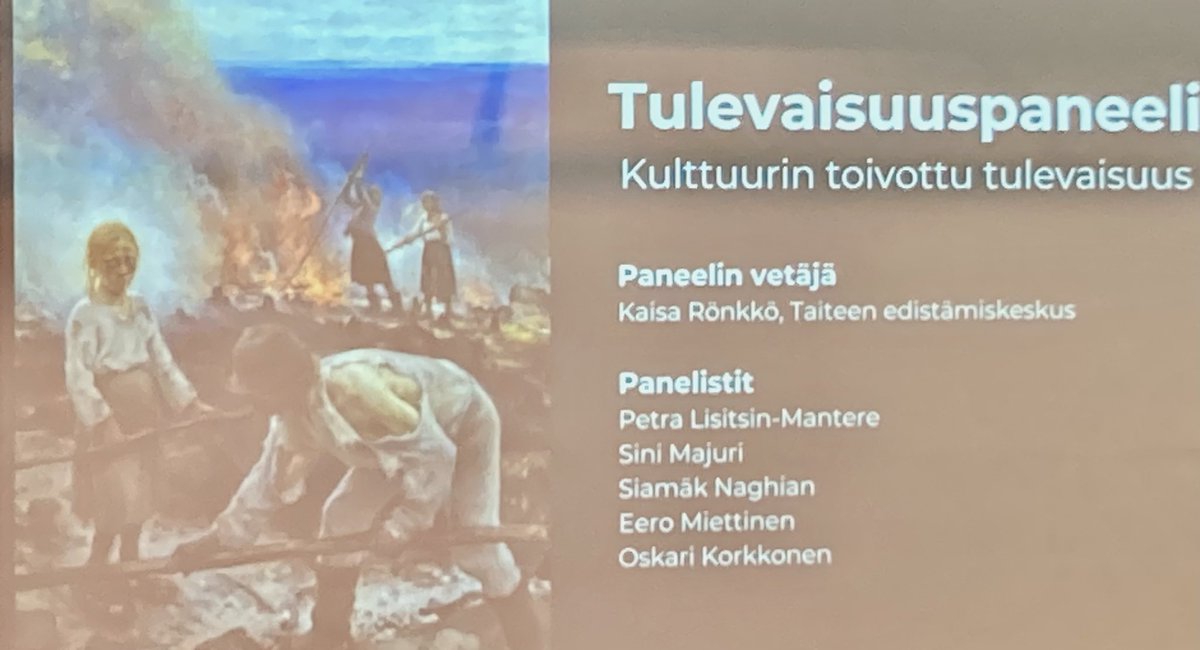 Meillä on #liikkuvakoulu ja #liikkuvaopiskelu ja loistava niin. Tarvitaaan ajatusten ilmaisua, vuoropuhelua ja kohtaamista. Mielen tuotoksia. Tunnetta. Tulevaisuudessa #luovakoulu #kohtaavakoulu ja kulttuuri ja taide kouluarkeen? #pohjoissavonkulttuurifoorumi <a href="/taiketweet/">Taike</a>