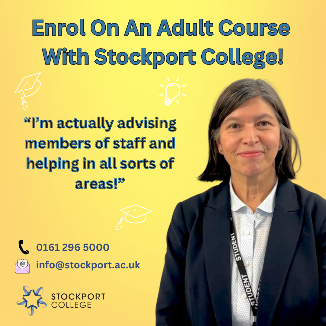 😃Samina says that completing an adult course with Stockport College has given her the skills and knowledge to be able to help and advise staff members at her organisation... She has been taken on as a permanent member of the team! #stockport #adultlearning #adultcourse #upskil