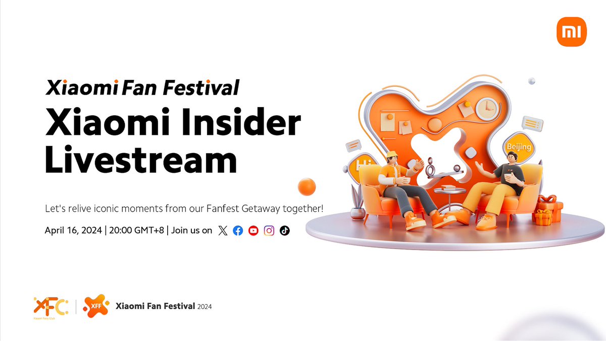 ⏰3 hours and counting down! Don't miss out the #XiaomiFanFestival2024 livestream, beaming straight from Beijing to your screens. Join us for a chance to win exclusive #FanfestGetaway gifts🎉

#OurIconicMoment