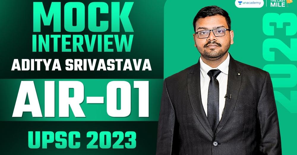 🏆 Mock Interview of UPSC IAS Rank1 Topper Aditya Srivastava Rank  at Unacademy 
youtu.be/xScTXYsPNR0?si…