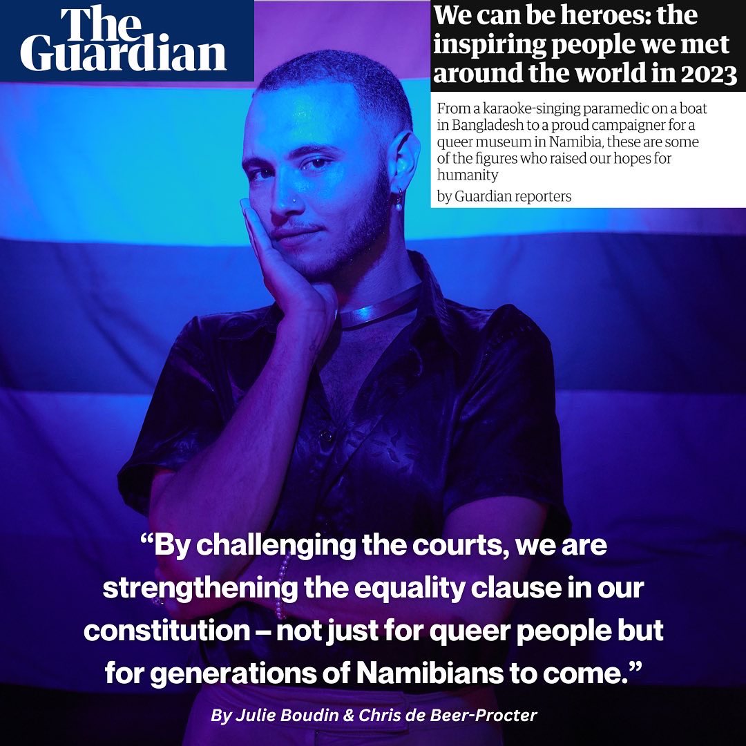 Since 2021, I’ve been documenting 300+ pieces of stories & news about Namibian LGBTQI+ community. I was inspired by the Dis 6 Museum in CPT sharing queer history. They will never erase us from a born-free 🇳🇦 📰: @guardian theguardian.com/global-develop…