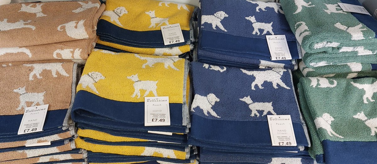 MallettsTruro's tweet image. A towel for dogs? Or, dog lovers? 
Woof woof to these pooch-themed hand towels. 
#lovedogs #pooch #truro