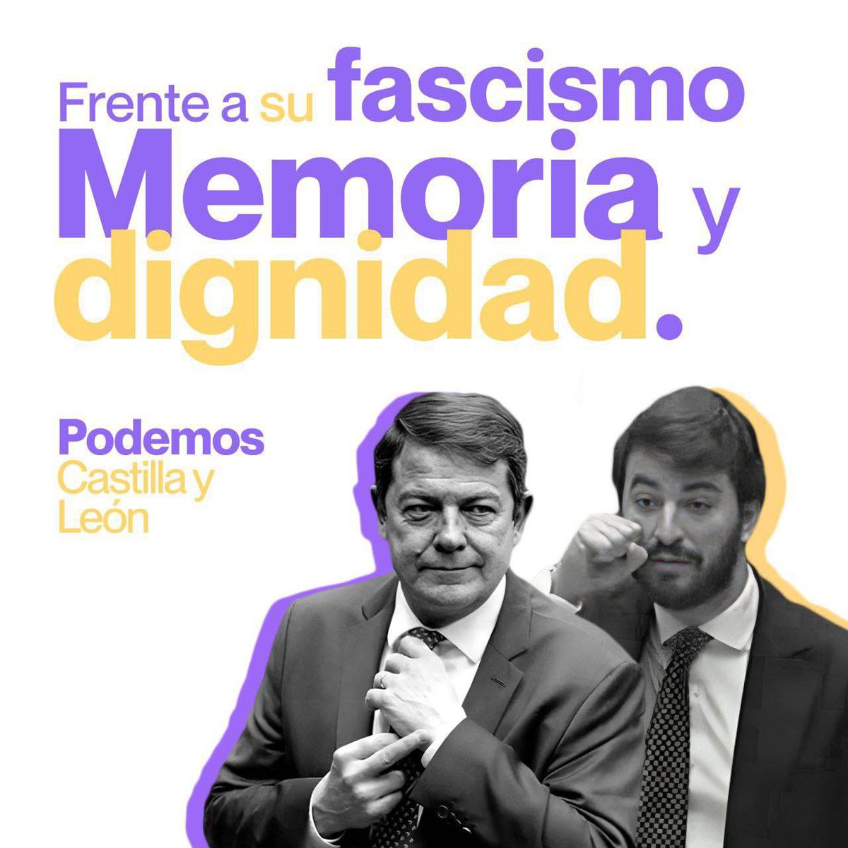 📢 En Podemos Castilla y León, nos oponemos firmemente a la mal llamada 'Ley de Concordia' con la que PP y Vox pretenden reescribir nuestra historia. #NoAlBlanqueoDelFranquismo 
#Podemos #LeydeConcordia #Memoriahistórica #Democracia #Derechos #Asíeslavida #Paraquelavidasea