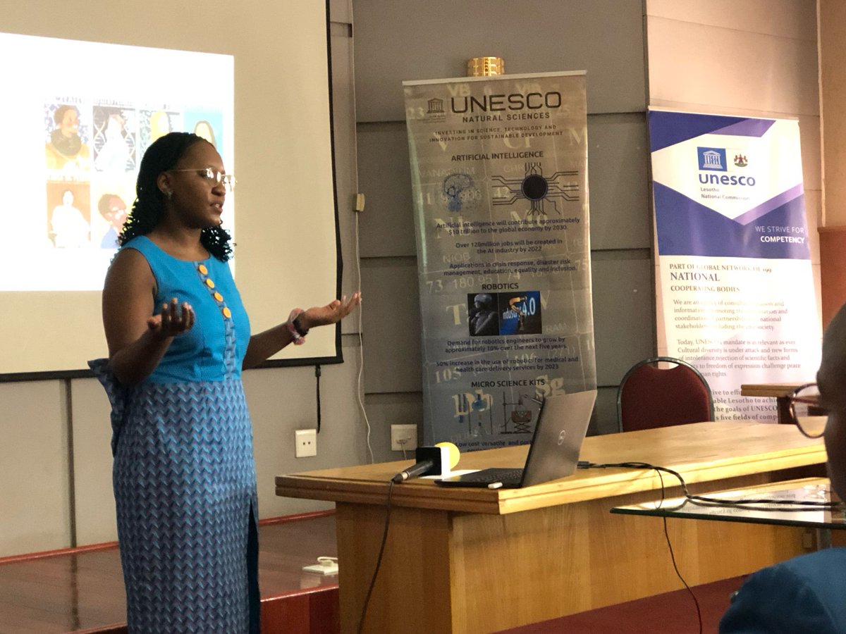 unescoROSA's tweet photo. #Happening_Now! We just launched the @UNESCO #STEMSchoolsNetwork to enhance &amp; strengthen robotics &amp; #3Dprinting in schools.

We're hosting a #STEM &amp; #Robotics bootcamp in #Lesotho for learners as a way of promoting the #Engineering field.

Let's catch them young! 

@NishaIndica https://t.co/2B5oBSoh4h