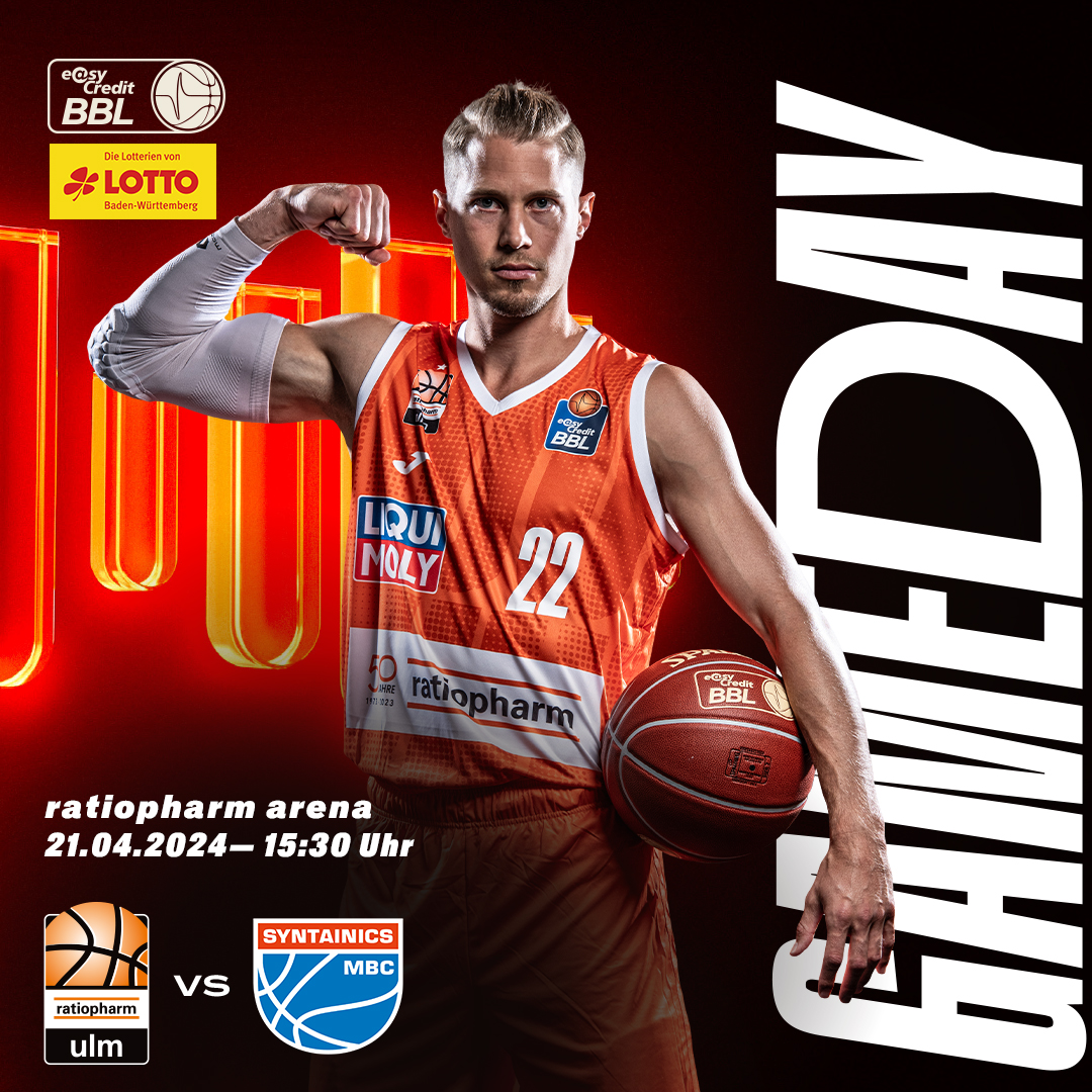 𝙂𝘼𝙈𝙀𝘿𝘼𝙔 🔥🏀 Der 29. Spieltag ist da und das orangene Wohnzimmer erwacht zum Leben. 👏 👣 | Arena-Öffnung ist um 14 Uhr 📺 | @dynsport überträgt ab 15:15 Uhr #uuulmer #weareone | @lottobw