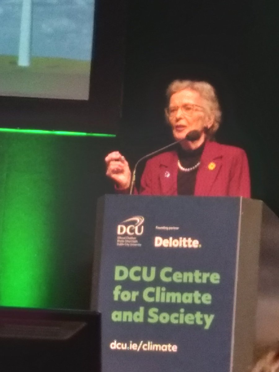 So pleased to be able to listen to Mary Robinson discuss #ClimateJustice this morning @dcu #DCUClimate2024