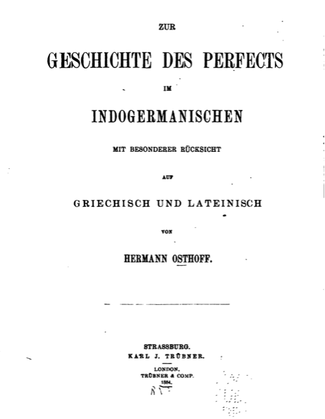 #OTD 177 years ago, Hermann Osthoff (1847-1909) was born 🥳 Historical linguist focusing on Indo-European morphology and the author of Osthoff's Law (shortening of long vowels before sonorants). He was a leading figure of the Neogrammarian movement #LinguisticBirthdays #Histlx