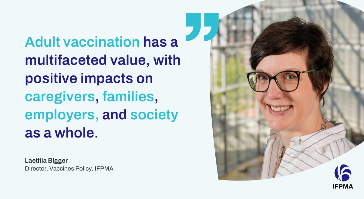 #Vaccines are one the most important public health tools & can stimulate economic growth. Taking this broader perspective can help us collectively unlock the full potential from adult vaccination programs. ➡️More from @LaetitiaBigger ifpma.info/3VralIK
