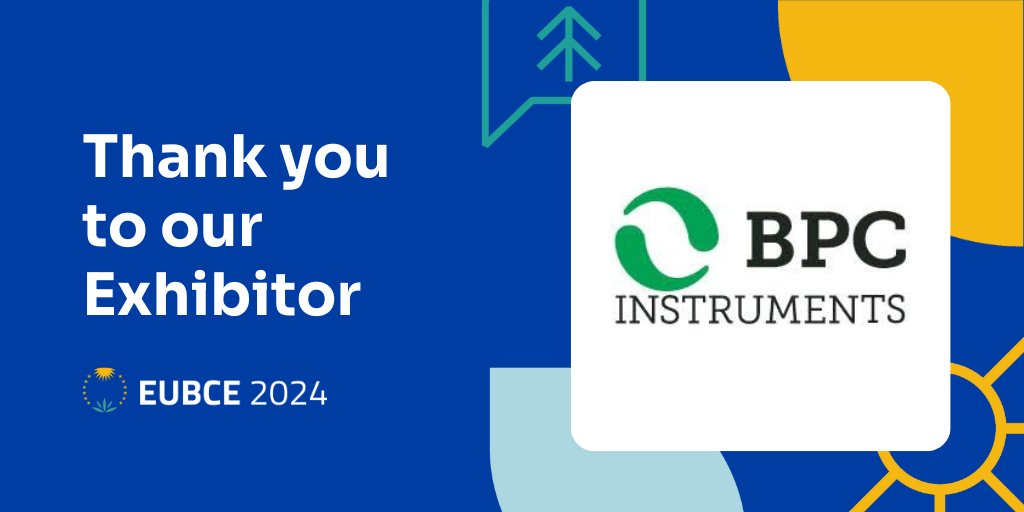 Thank you to #EUBCE2024 exhibitor: BPC Instruments AB, a global Swedish-based technology company offering analytical instruments enabling more efficient, reliable quality research analysis for industries in #renewableenergy & #environmentalbiotechnology. lnkd.in/e6VQhRAi