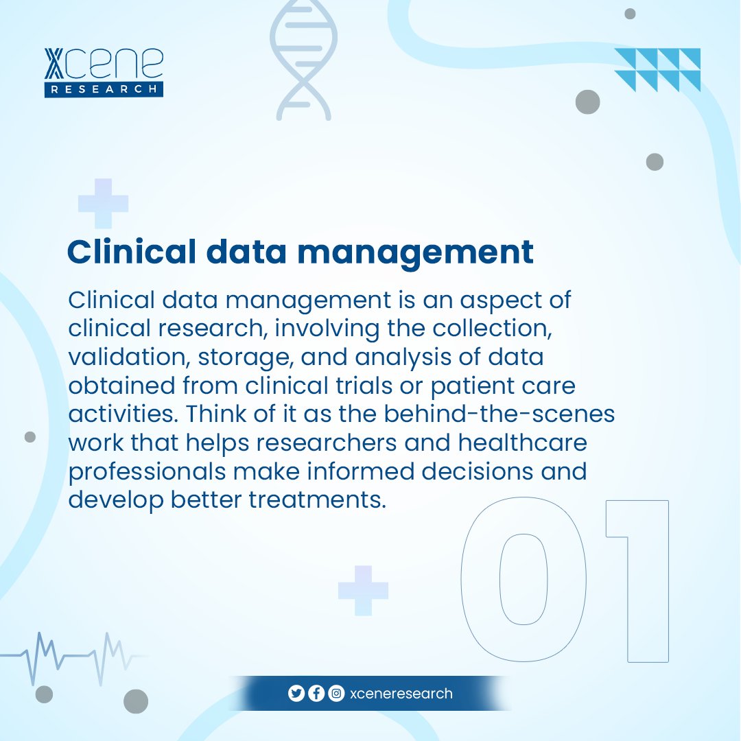 xceneresearch's tweet photo. Effective clinical data management is the cornerstone of groundbreaking discoveries and innovative treatments.

Today, as we explore the definition and importance of #clinicaldatamanagement, feel free to share your thoughts and suggestions in the comments.

#ClinicalResearch https://t.co/2fgqocPqGi