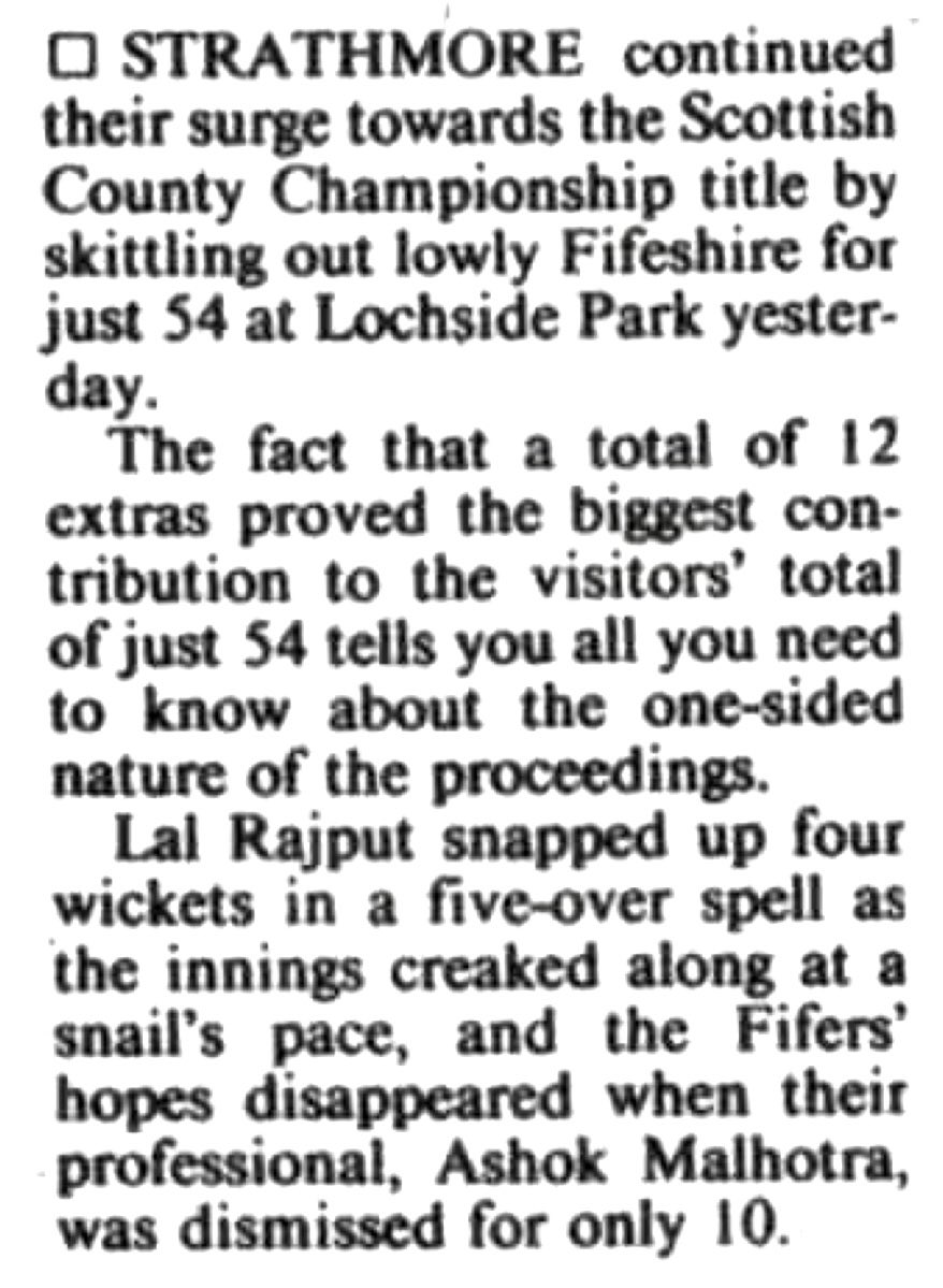 #Season1991 ⁦@strathmore_cc⁩ on route to Counjty Championship after defeating ⁦@FifeCricket⁩ ?