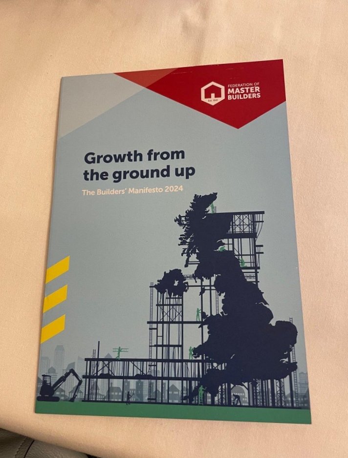 Thank you to @fmbuilders for inviting @CIOBEddie and I to their parliamentary reception last night, launching their manifesto 'Growth from the ground up'. Great to catch-up with a number of industry leaders & policymakers, including @BrianBerryFMB. #construction #retrofit #SMEs