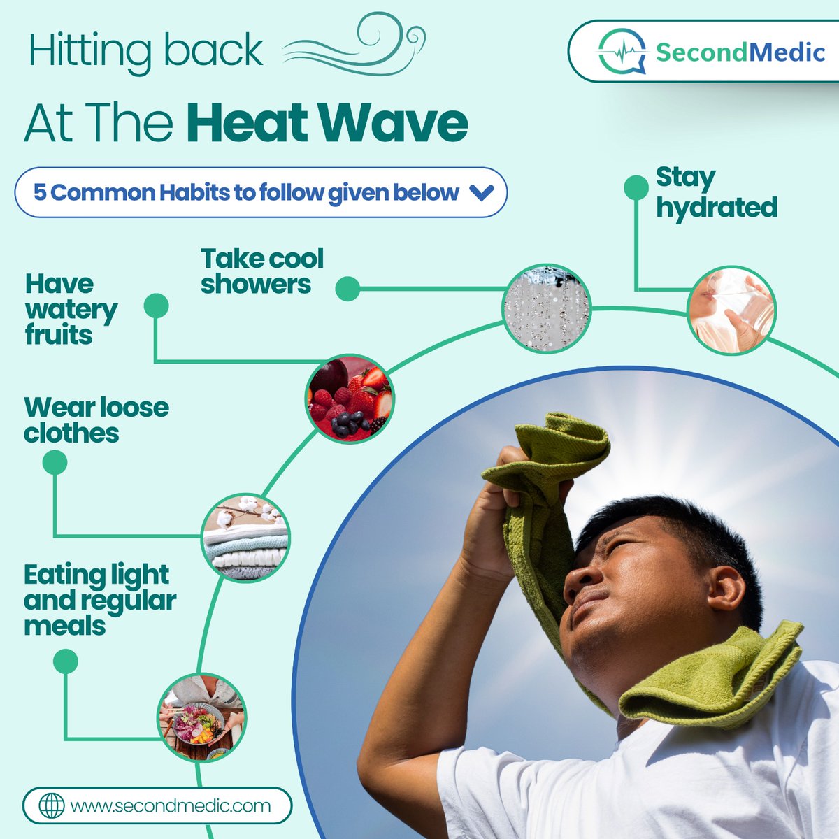 🌊 As temperatures soar, it’s crucial to adopt smart habits to keep cool and comfortable. Discover our top tips for navigating the heat wave like a pro and ensure a summer filled with fun and relaxation.
.
.
.
.
.
.

#secondmedic #summerheat #heatwavehabit #staysafe #summer