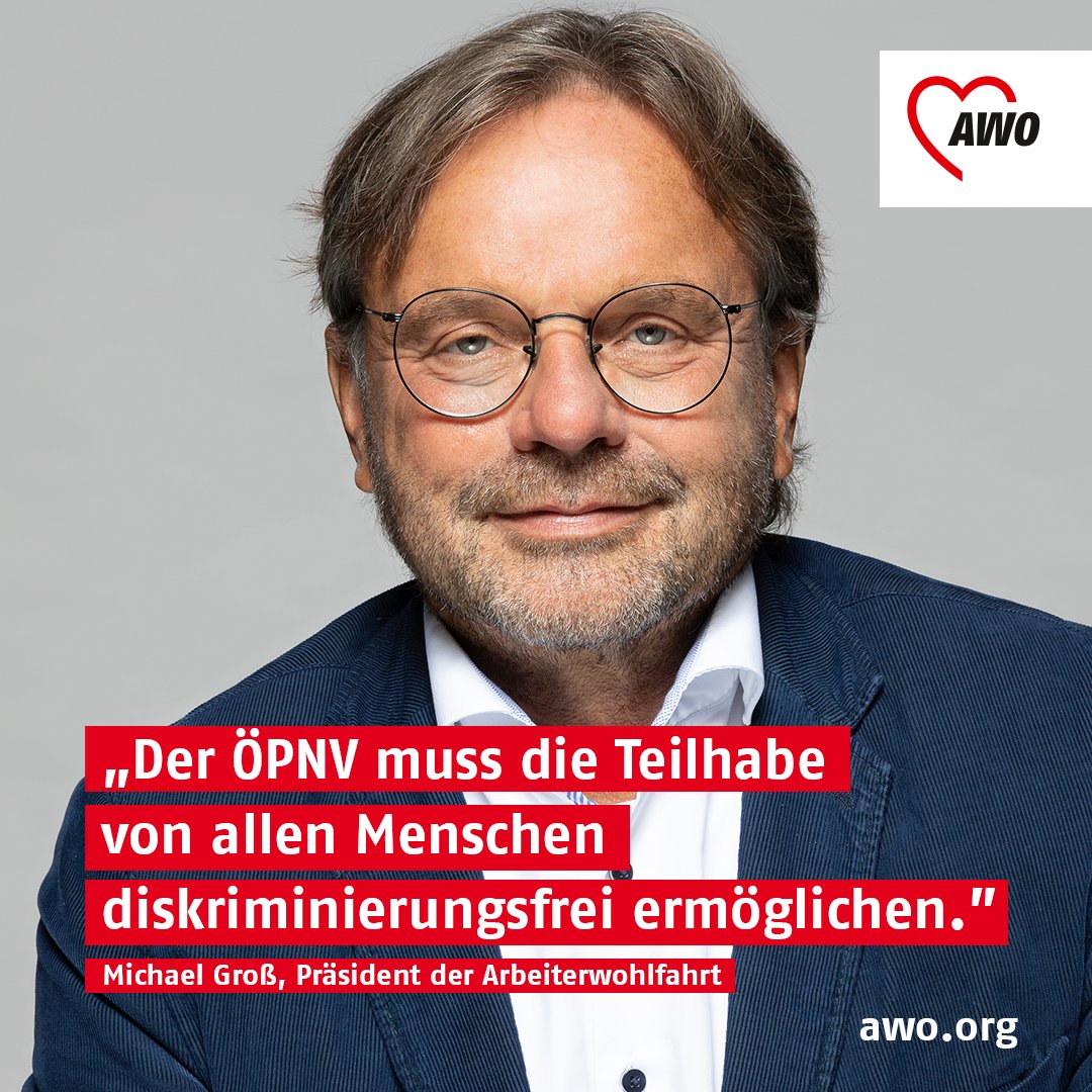 Gemeinsam mit @Caritas_web , @diakonie , EVG, @SoVD_Bund , @VdK_Deutschland und @_verdi fordern wir als AWO Bundesverband eine sozial gerechte Mobilitätspolitik von Bund und Ländern. Zur gemeinsamen Pressemitteilung: presseportal.de/pm/150063/5758…