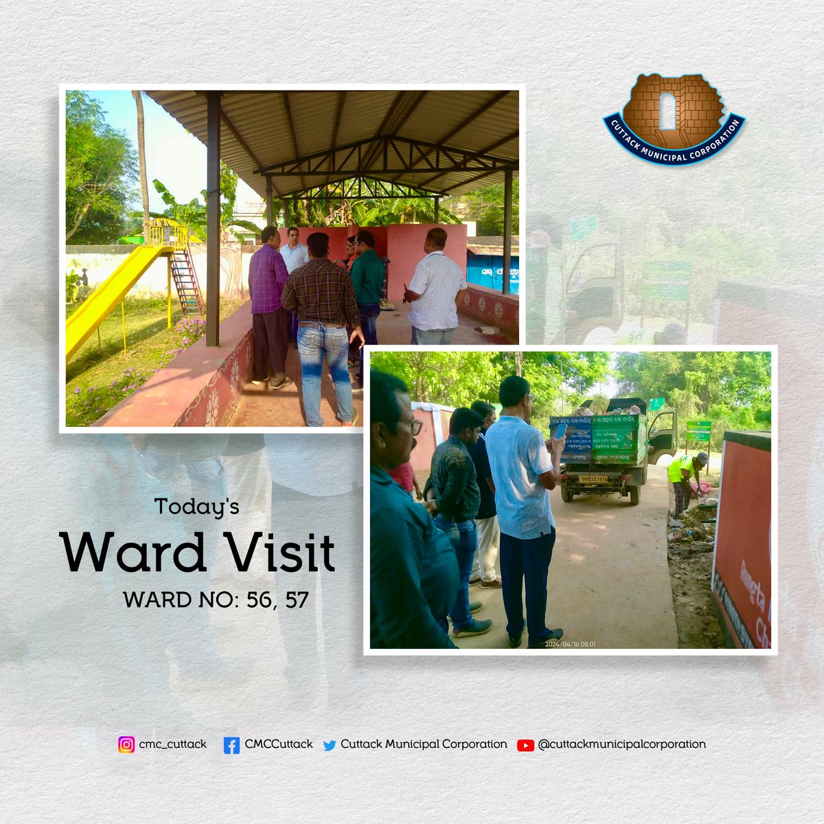 Today CMC Commissioner Shri Bijay Kumar Dash along with Joint Commissioner Dr. Ipsita Priyadarshini Mishra and CMC officials visited ward no 56,57 and discussed about the sanitation issues of the ward. #mocuttack #cmc