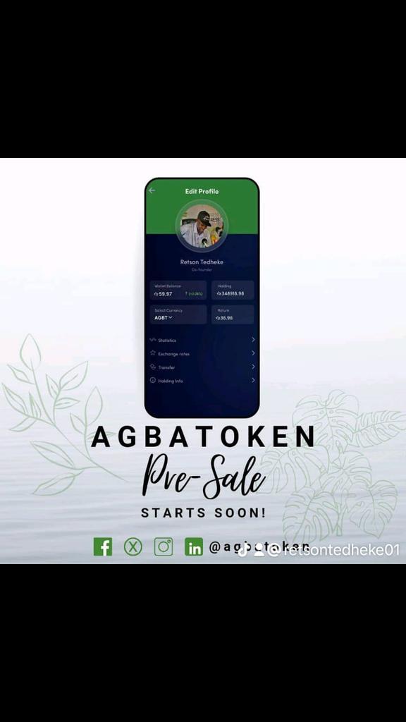 Important Details to Note as we all get Ready:
- Presale Value: 1AGBT = $0.25 (N300)
- Presale Tokens: Available from any of the holding packages.

It's time to rally behind real smallholder farmers and contribute to the growth of Agriculture in Nigeria.