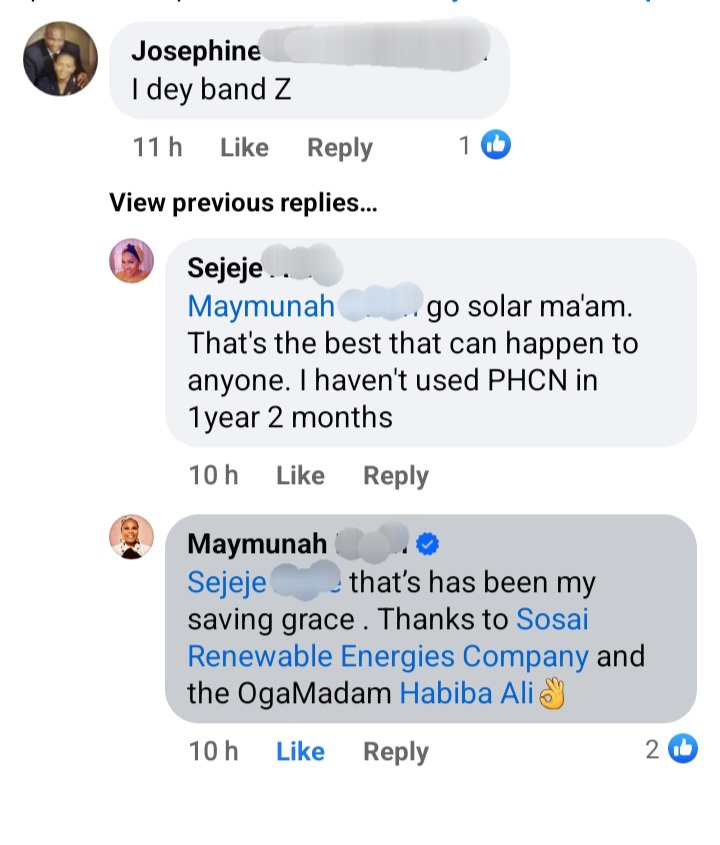 What electricity band are you on? 🤔 The electricity tariff for some bands is something else, see how people are coping in the second slide. All thanks to solar power from Sosai 😁 Contact us via 08092305719 (WhatsApp/Call) for your own solar installation #solarenergy