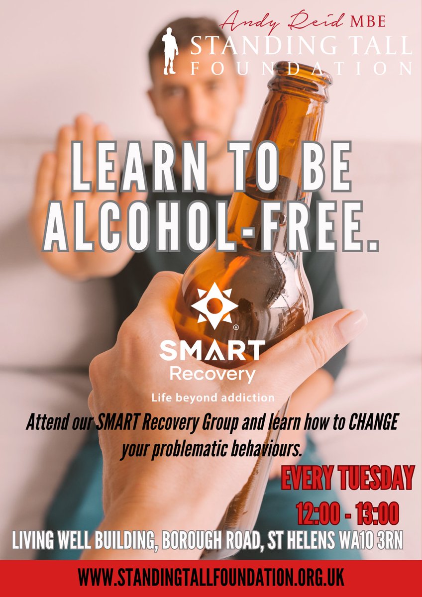 Are you drinking to cope with daily stresses? Do you find yourself reaching for the bottle when you experience emotion? Are you just drinking too much and don’t know what to do about it? Then come to our @UKSMARTofficial meeting today at 12pm! #smartrecovery #alcoholfree