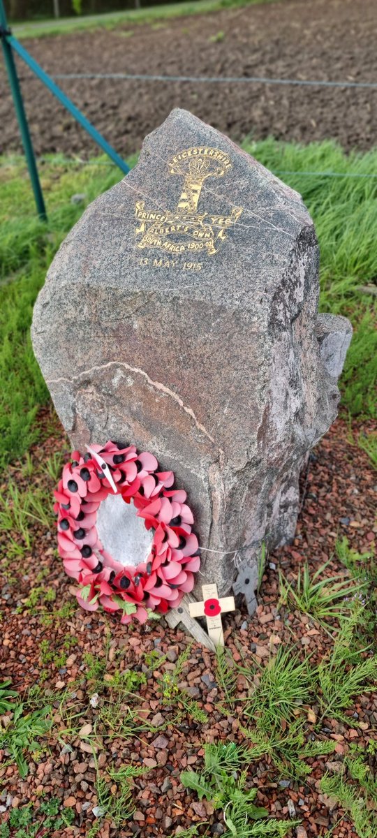 Paid a visit to Frezenberg Ridge yesterday to pay respects at the Leicestershire (Prince Alberts Own) Yeomanry memorial & placed a Poppy Cross In Memory of the Boys from #MeltonMowbray A Sqn who put up a valiant fight whilst holding the line for their brigade on 13 May 1915.