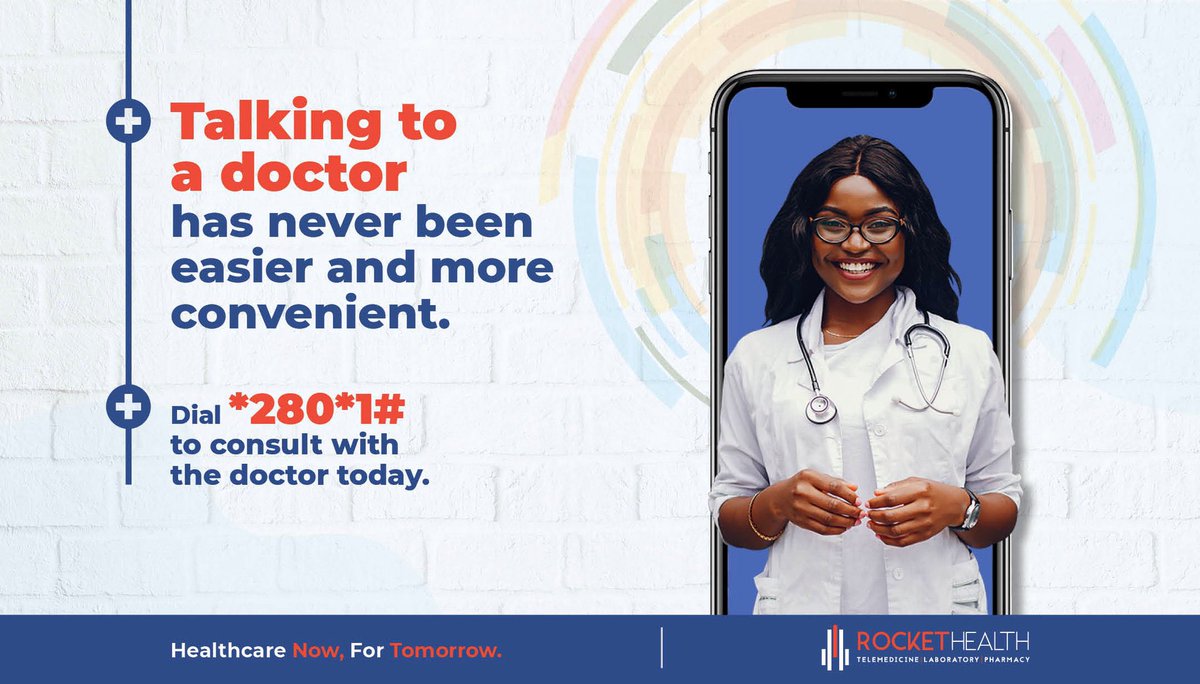 Need to speak to a doctor but too busy to visit the hospital? Dial 📞*280*1# to consult a doctor @RocketHealthUG from wherever you are!